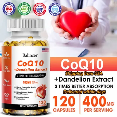 Coenzyme Q-10 400mg Antioxidant Heart Health Support Increase Stamina • $9.22