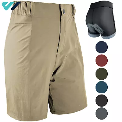 Wulibike Women's Mountain Bike Shorts 2 In 1 Padded Cycling With Zipper Pockets • $30.52