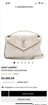$3500 • Buy YSL Saint Laurent Bag Puffer Small Bag.