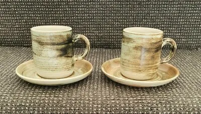 🔶️2 AUSTRALIAN STUDIO ART POTTERY PHYLL DUNN POTTERY CUP SAUCER Mclaren Moon  • $89.99