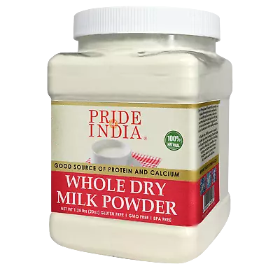 Whole Dry Milk Powder - Protein & Calcium Rich - 1.25 Lbs (20oz) Jar • $21.99