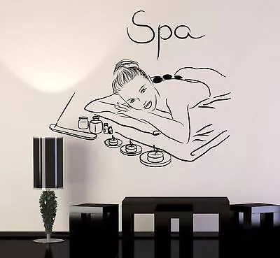 Vinyl Wall Decal Spa Beauty Salon Massage Relax Stickers Mural (213ig) • $21.99