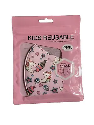 Children Kids Face Mask Mouth Protection Cover Washable Reusable Printed - Girls • £0.99