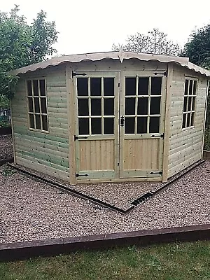 Corner Summerhouse Shed Summerhouse Heavy Duty Tanalised Corner Summerhouse  • £1650