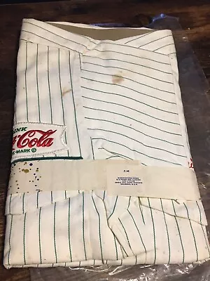 Orig Vintage Green Striped Coke Delivery Employee Shirt Coca Cola -Open Package • $99