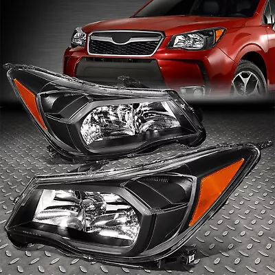 For 14-16 Subaru Forester Halogen Black Housing Amber Corner Headlight Lamps • $142.88