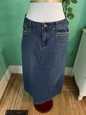 Baccini Womens Long Denim Skirt 8 Vintage • $18