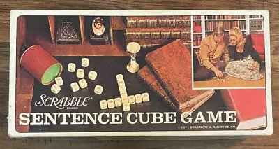 VINTAGE 1971 SCRABBLE SENTENCE CUBE GAME By Selchow & Righter 100% COMPLETE! • $18.99