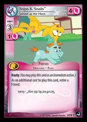My Little Pony High Magic Snips & Snails Joined At The Horn 32 C X3 -  MLP CCG  • $0.99