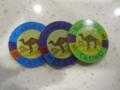 CAMEL CASINO Chip Lot Joe Vintage Cigarette Promo + FREE Las Vegas NV Poker Chip • $7.15