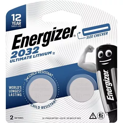 Energizer 2032 3V Ultimate Lithium Batteries - 2 Pack Long Expiry  2035 • $7.50