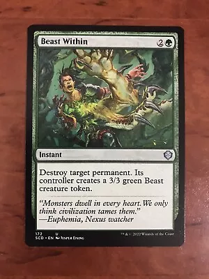 Beast Within MTG Magic The Gathering Card NM Near Mint Starter Commander SCD • $3