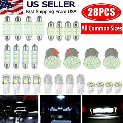 $8.99 • Buy 28pcs LED Interior Lights Bulbs Kit Dome License Plate Lamps 6000K Honda Toyota