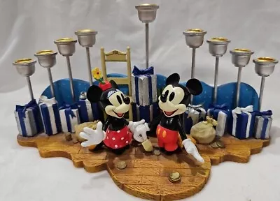 Disneyland Holiday Hanukkah Mickey Minnie Mouse Menorah Candle Holder Dreidel  • $245