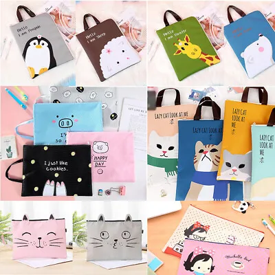 Adorable Cats Animals Fashion A4 Canvas Document Wallet File Folder • £2.99