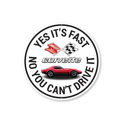 C3 Corvette Yes Its Fast Metal Sign • £26.49
