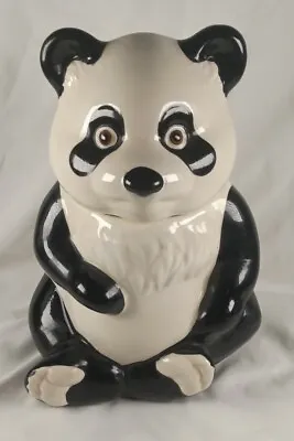 Vintage Ceramic Metlox PANDA BEAR Cookie Jar Made In The USA • $50