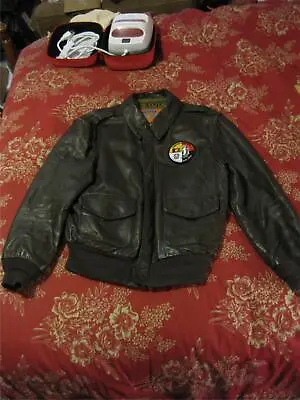 VINTAGE Cooper Leather Jacket Men's 42R Type A-2 Air Force Bomber Goatskin USA • $149.99