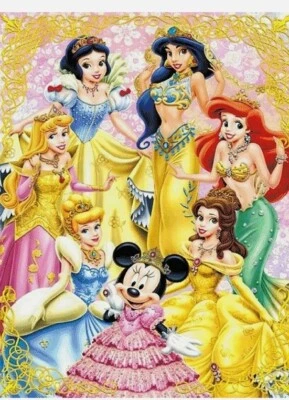 $12.55 • Buy SALE..PRINCESSES & MINNIE..DIY 5D DIAMOND PAINTING KIT.FULL DRILL 30 X 40
