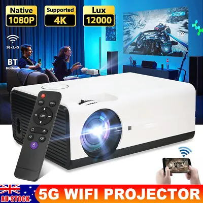 5G WiFi Portable Projector Mini HD 4K Video Android Bluetooth Movie Home Theater • $132.95
