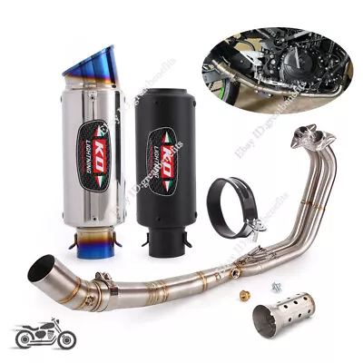 For Kawasaki Z400 Ninja 250 400 2017-2022 Full Exhaust System Front Muffler Pipe • $181.74