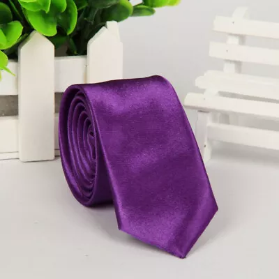 Classic Men's Tie Formal Solid Color Wedding Party Formal Neckwear Necktie US ♪ • $3.99