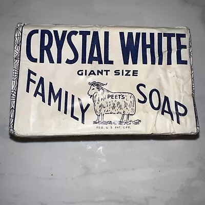 Vintage Pre 1953 Crystal White Colgate Palmolive Peet Co Family Soap Bar Adverti • $22