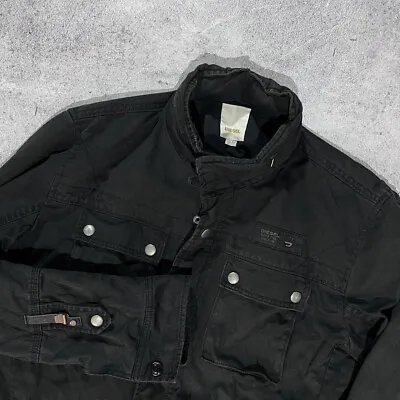 Men's Vintage DIESEL Black Cargo Multipocket Jacket Avant Garde Size XL - XXL • $112.06