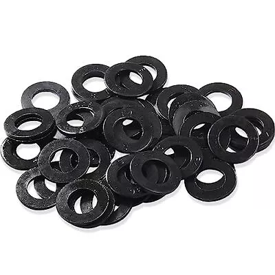 50Pcs 3/8 Inch Flat Washer Carbon Steel Black Oxide Washers 0.41  ID 0.79  OD... • $14.74