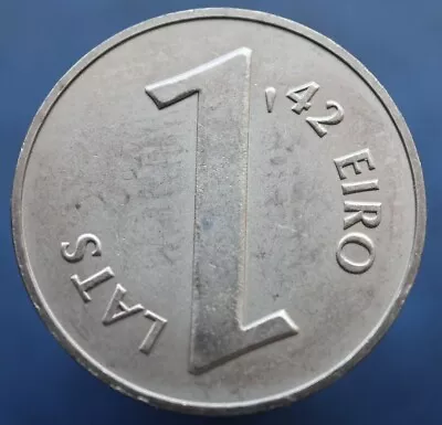 1 Lats / 142 Eiro 2013 - Latvia - KM #125 Coin -  R717  • £4.81