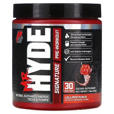 Mr. Hyde Signature Pre Workout. Lollipop Punch 7.6 Oz (216 G) • $25.69