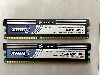 CORSAIR XMS3  4GB Gaming Ram (2 X 2GB) 1x1600MHz 1x1333MHz - CN4GX3N2A1600C8 • £8