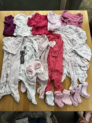 Baby Girls Bundle Of Clothing Age 0 -3 Months Matalan M&S • £10