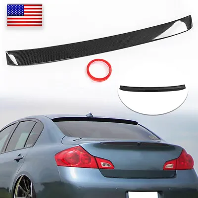 For 07-15 Infiniti G35 G37 Sedan Jdm Style Carbon Fiber Rear Roof Window Spoiler • $77.99