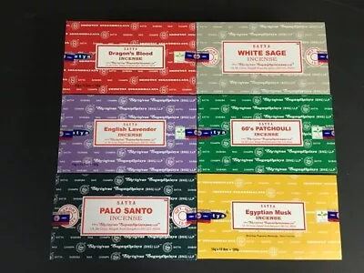 Satya Nag Champa Incense 6pk (90g)-12pk(180g) Choose Fragrance Free Shipping • $11.99