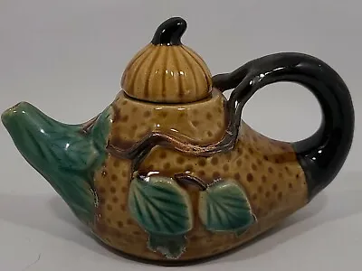 Rare Vintage Monkey Pod Tree Design Miniature Glazed Teapot • $80