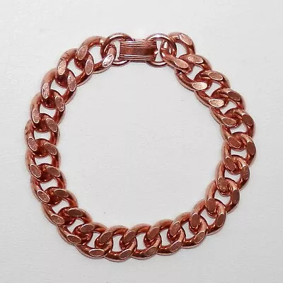 Men's Vintage Heavy Chunky Chain Link Solid Copper Bracelet 7 3/4 Inch • $60.10