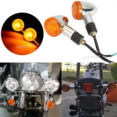 2X Rear Turn Signals Amber Lights For Kawasaki Vulcan VN 800 900 1500 1600 1700 • $16.99