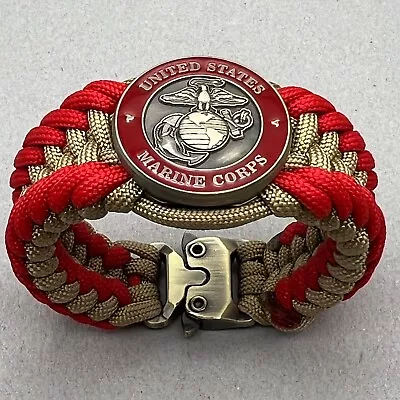 USMC Bracelet; Sanctified Weave In Red And Gold • $50