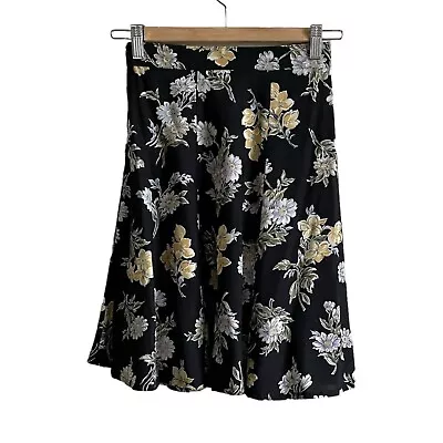 Vintage Tres Paquette Skirt Mini Floral Lightweight A Line Circle Petite Sz S • $15.93