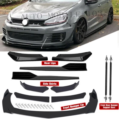 $35.99 • Buy For Volkswagen Jetta Front Rear Bumper Lip Spoiler Splitter Body Kit Side Skirt