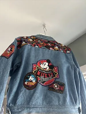 90s Mickey & Co Denim Jean Jacket Disney International Brand Patches • $140