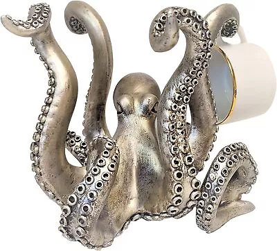 Vintage Octopus Coffee Mug Tea Cup Holder Nautical Beach House Kitchen Bar Decor • $54.99