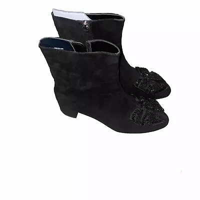 ZARA Trafaluc Sock Style Glitter Heeled Ankle Boots Size 39 / US 8.5 • $29