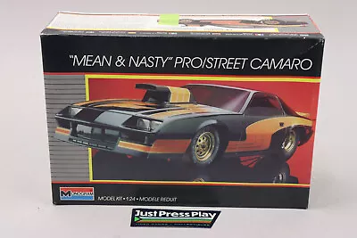 VTG 1986 Monogram Mean & Nasty Pro/Street Camaro 1/24 Model Kit 2739 Open Box • $59.99