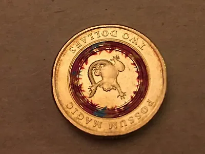 Australian Two Dollar $2 Coin - 2017 POSSUM MAGIC Coloured Coin • £4.99