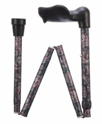 Arthritis Palm Grip LEFT Handed Walking Stick Cane Ergonomic Folding Adjustable✅ • £24.99