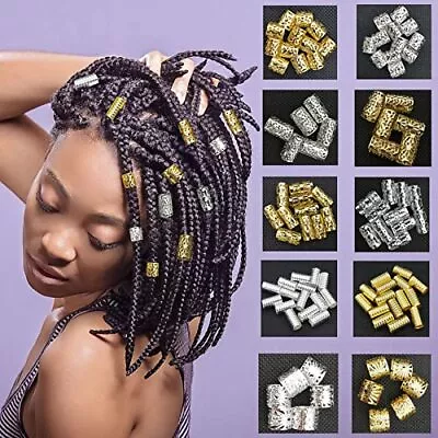 Flosius 100 PCS Iron Dreadlock Beads Metal Hair Jewelry For Women Braids Gold... • $11.72