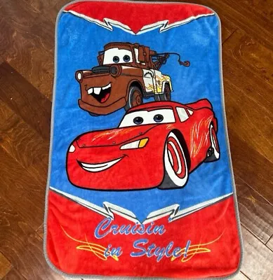 Disney Pixar CARS Lightning McQueen & Mater Child Fleece Throw Blanket Bed • $10