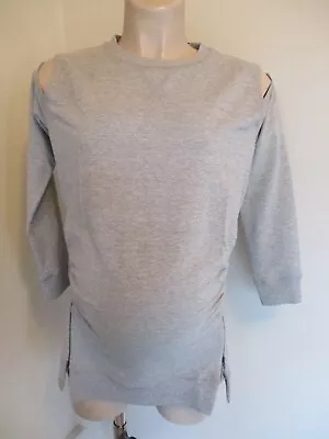 Mamas & Papas Maternity & Nursing Grey Marl Zip Jumper Top Size 8 & 10 Bnwt • £2.50